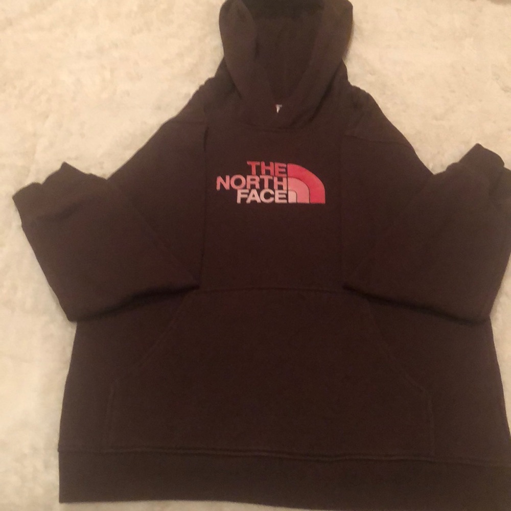 North Face Brown Hoodie (girls XL)